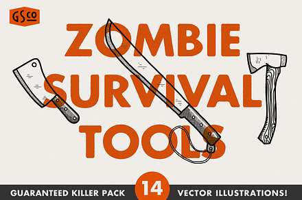 Zombie Survival Tools - Vector pack