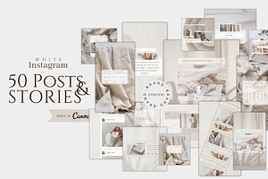 Canva White Instagram Template Kit