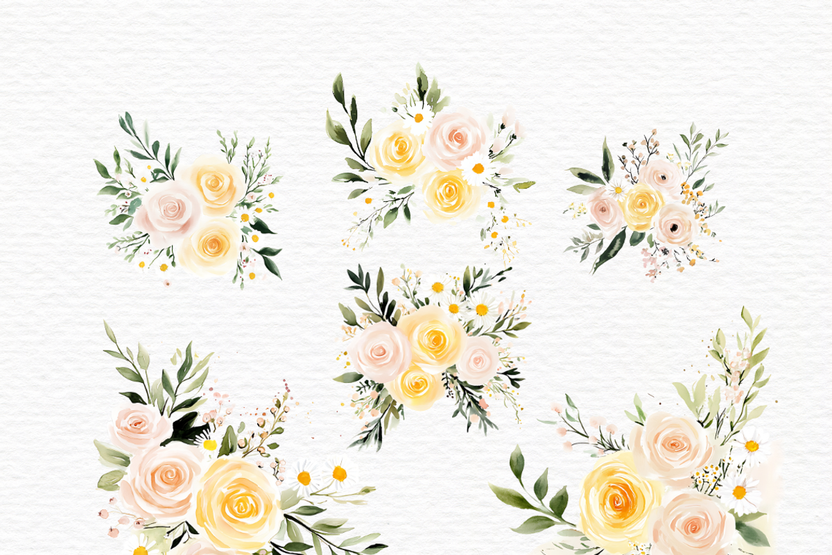 Wildflower frame corners clipart, a Decorative Illustration by Invite to Clipart (Photo 5 of 9)