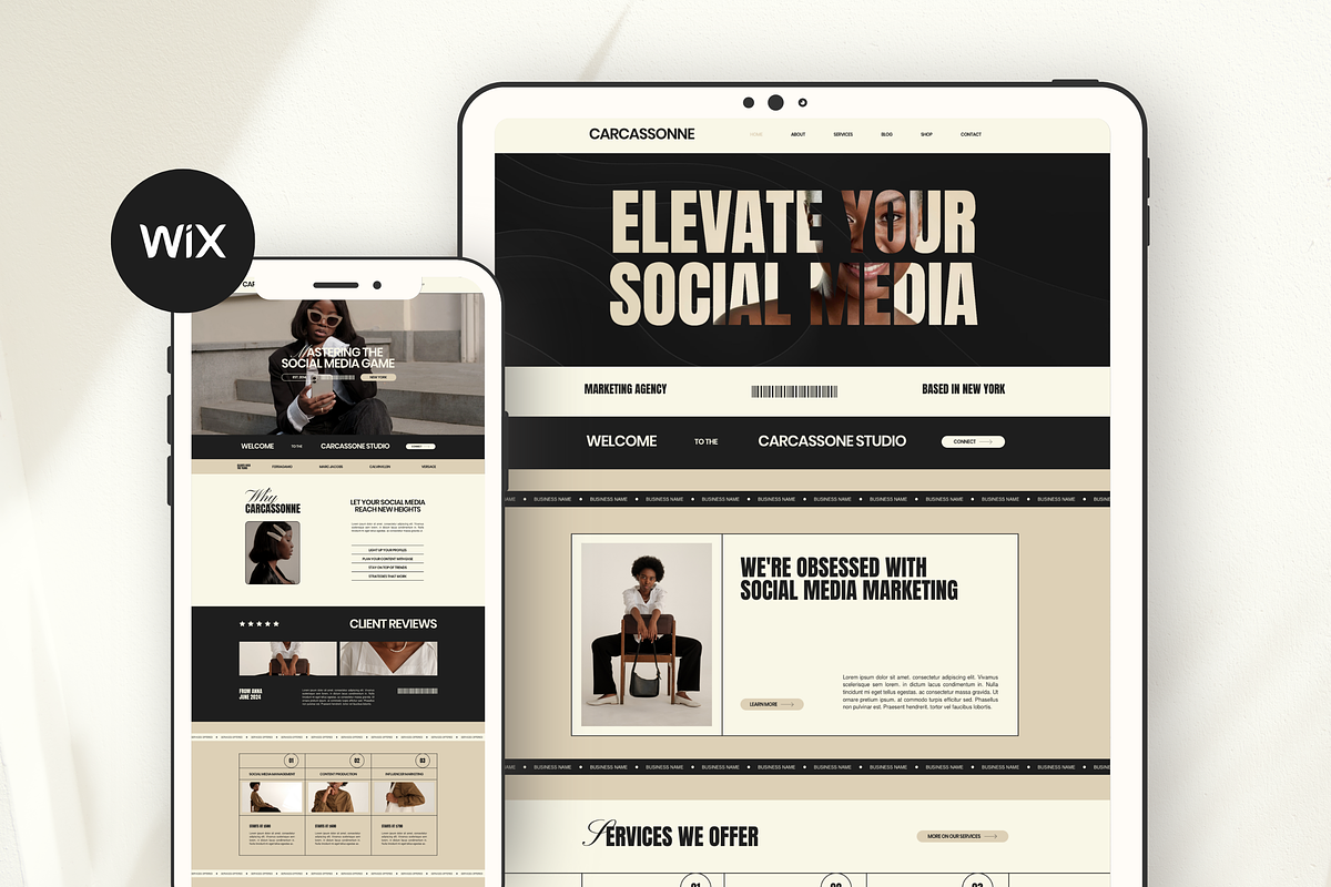Wix Website Template Small Business, a Wix Template by Branding Babe Co. (Photo 8 of 10)