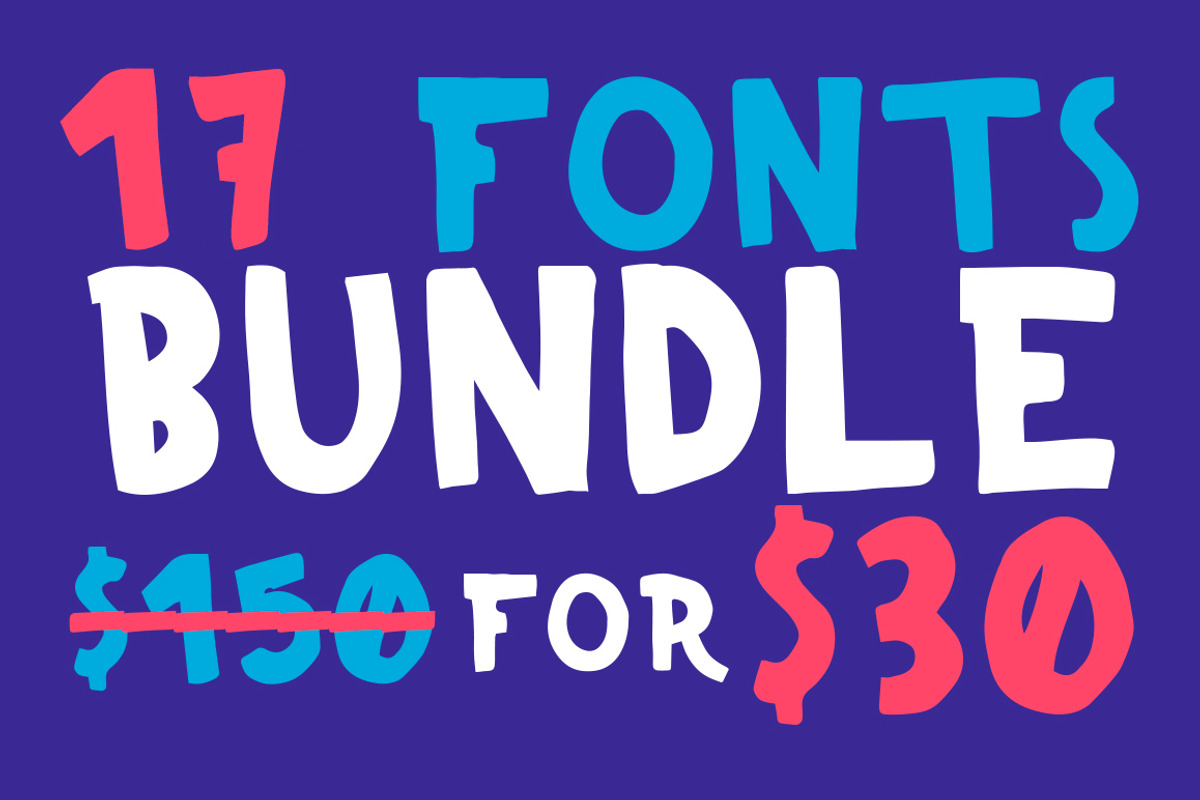 All My Fonts Bundle 17 Fonts