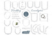 Eucalyptus Wedding design elements, a Decorative Illustration by JuDesign (Thumbnail 1 of 6)