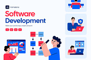 Animated Software Development, a Technology Illustration by Brickclay (Thumbnail 1 of 5)