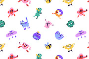 Funny doodle icons set, backgrounds, an Object Illustration by PaperTrident (Thumbnail 9 of 10)