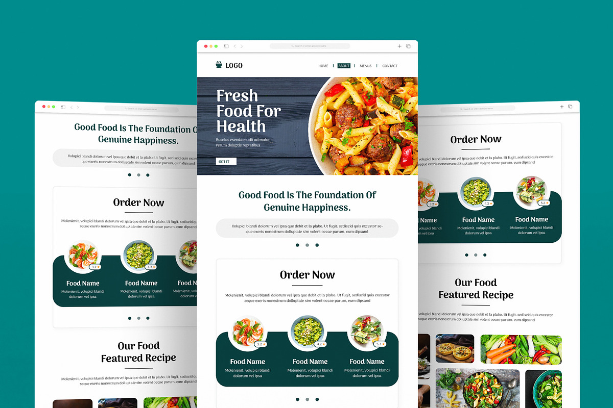 Food Email Newsletter Template, an UI Kit Template by ContestDesign (Photo 1 of 5)
