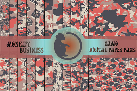 Camo seamless patterns texture