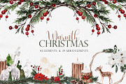 Watercolor clipart -Warmth Christmas, an Illustration by Beigetime (Thumbnail 1 of 9)