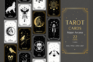 Major Arcana Deck, Tarot Cards.