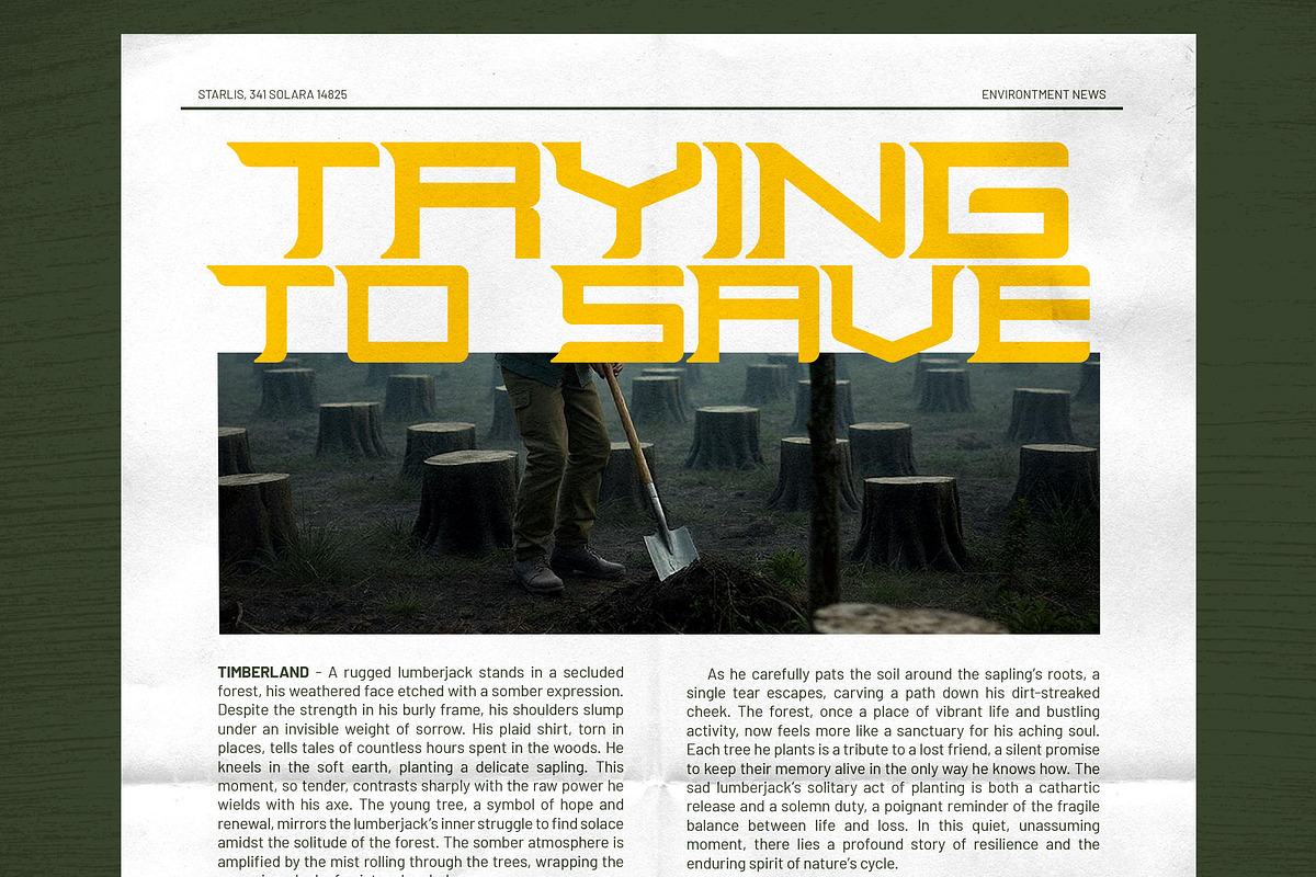Norwide - Wide Display Font, a Sans Serif Font by CuratedType Studio (Photo 5 of 10)