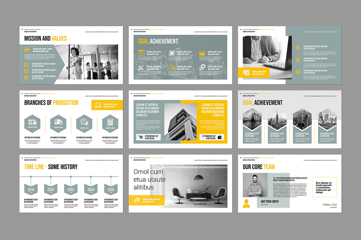 Business Pale Presentation Layout preview 3