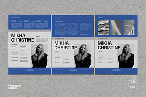 Blue Simple CV Resume Pack, a Resume Template by Neermana