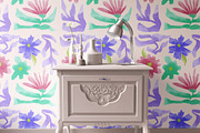 Applique Watercolor Floral Pattern, a Pattern Graphic by BAGIRA | Studio (Thumbnail 6 of 6)