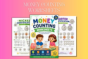 Money Counting Worksheets, a Stationery Template by Designmela01 (Thumbnail 3 of 6)