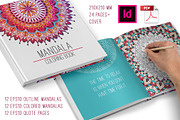 Mandala coloring book for adults., a Brochure Template by Kseniia Kuznetsova (Thumbnail 1 of 5)