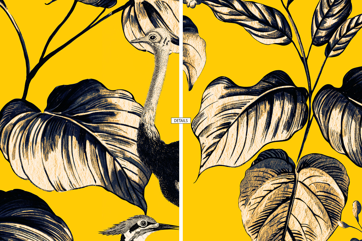 TWILIGHT EDEN_ BOTANICAL PATTERN, a Pattern Graphic by YARROO (Photo 3 of 10)