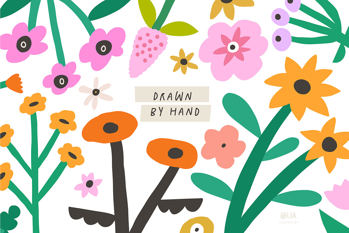 Dogs with flowers | 100% Hand drawn, an Animal Illustration by Olia (Photo 7 of 10)