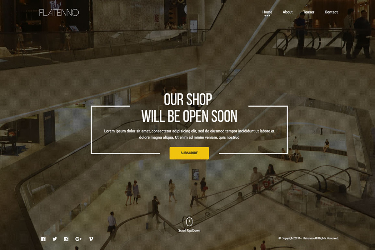 Flatenno Responsive Coming Soon, a HTML Template by thirtyfish (Photo 6 of 6)