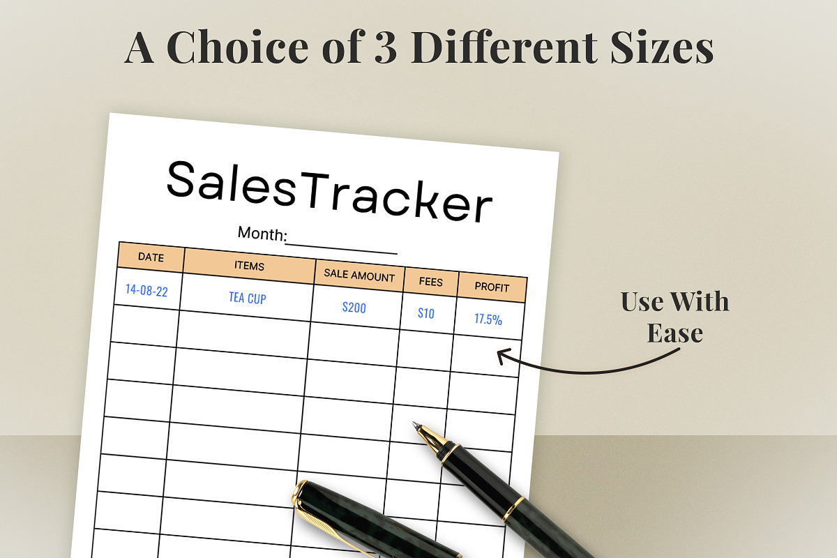 Editable Sales Printable Tracker, a Templates & Theme by Snapybiz (Photo 6 of 6)
