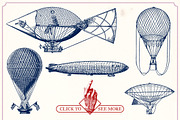 Vintage Aircraft Illustrations, a Transportation Illustration by Mr Vintage (Thumbnail 3 of 9)