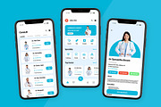 HealthySpot - Online Doctor App UI, an App Template by trabaskriya (Thumbnail 3 of 5)