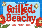 Grilled Beachy Playful Retro Display, a Sans Serif Font by Maulana Creative (Thumbnail 1 of 7)