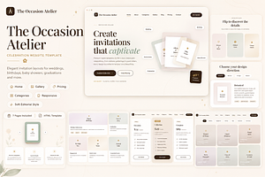 Occasion Atelier Celebration Website, a HTML Template by GeorgeMichel