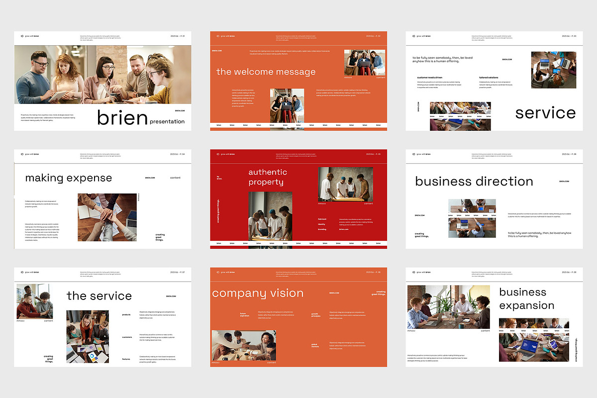 Brien Creative Business GoogleSlides, a Presentation Template by Punkl Camp (Photo 3 of 9)
