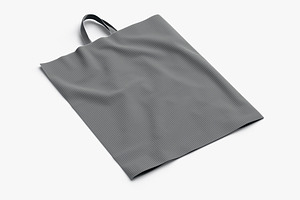 Black Handle Plastic Bag 3D Model