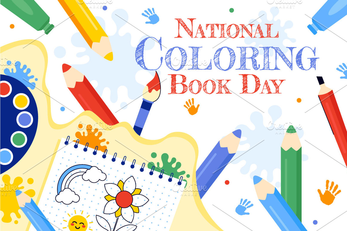 10 National Coloring Book Day, an Education Illustration by denayunebgt (Photo 4 of 4)