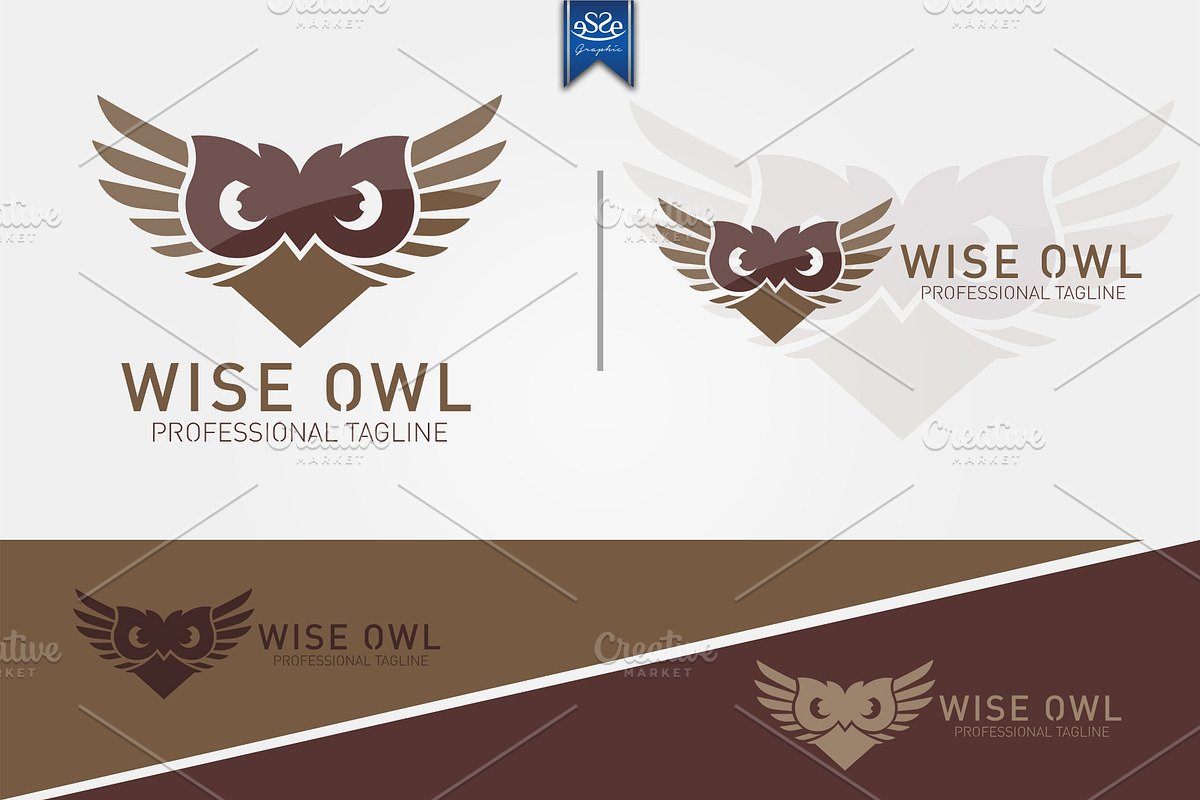Wise Owl Logo, a Branding & Logo Template by essegraphic (Photo 1 of 6)