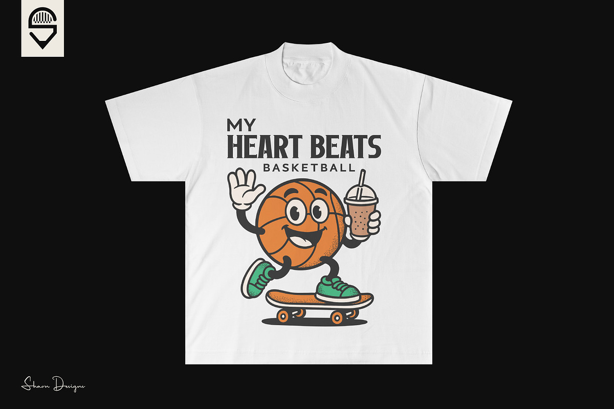 Retro Basketball Character, a Sport Illustration by shaondesigns (Photo 2 of 4)