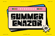 Summer Enazor - Groovy Font, a Sans Serif Font by QR Design Studio (Thumbnail 1 of 6)