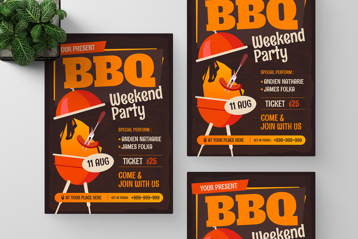 BBQ Weekend Party Flyer, a Flyer Template by Annora Studio (Photo 6 of 6)