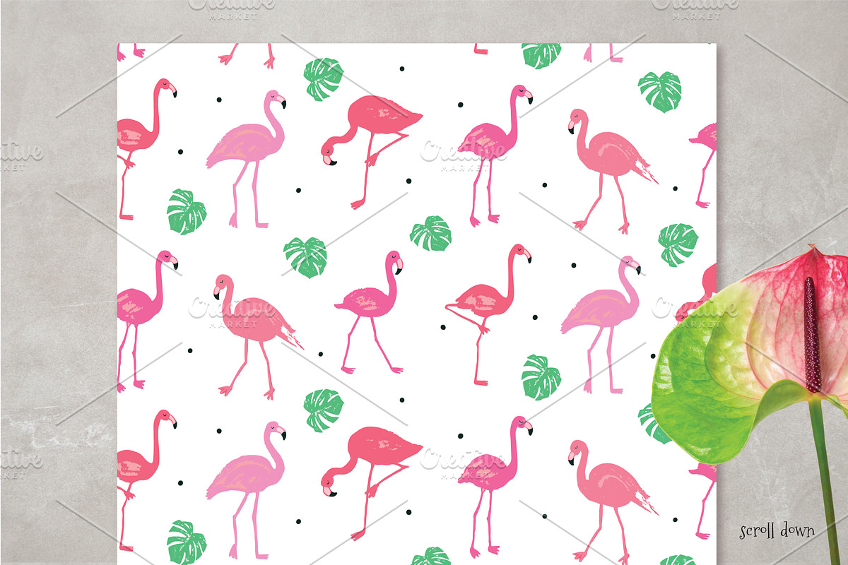 Flamingo Party, a Pattern Graphic by GooseFrol (Photo 3 of 15)