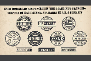 Grunge Commercial Vector Stamps