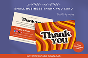 Retro Thank You Card Template, a Card Template by Elegant_Studio44 (Thumbnail 1 of 6)