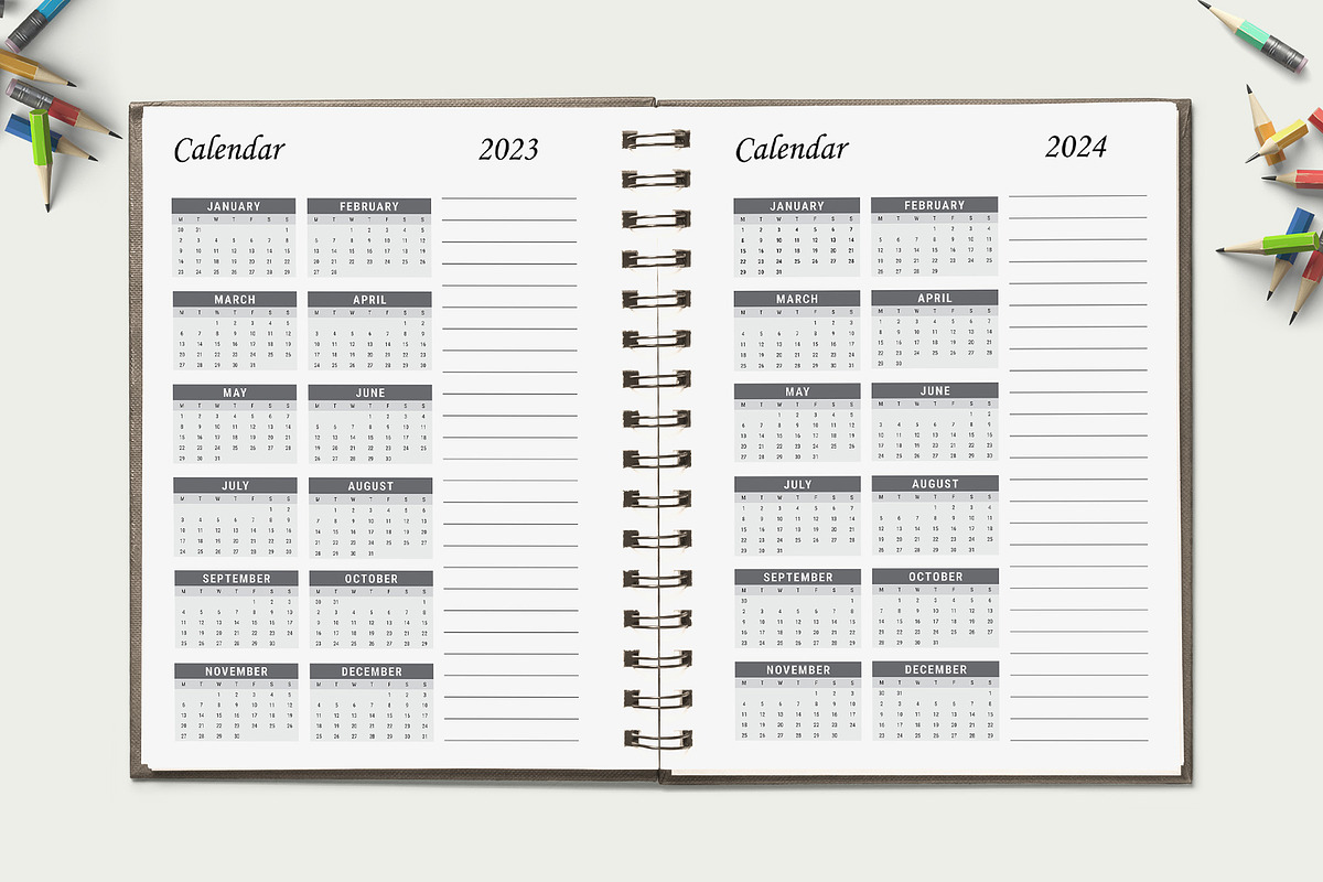 2023 Monthly Planner Bundle, a Stationery Template by ROJI CREATOR (Photo 2 of 9)