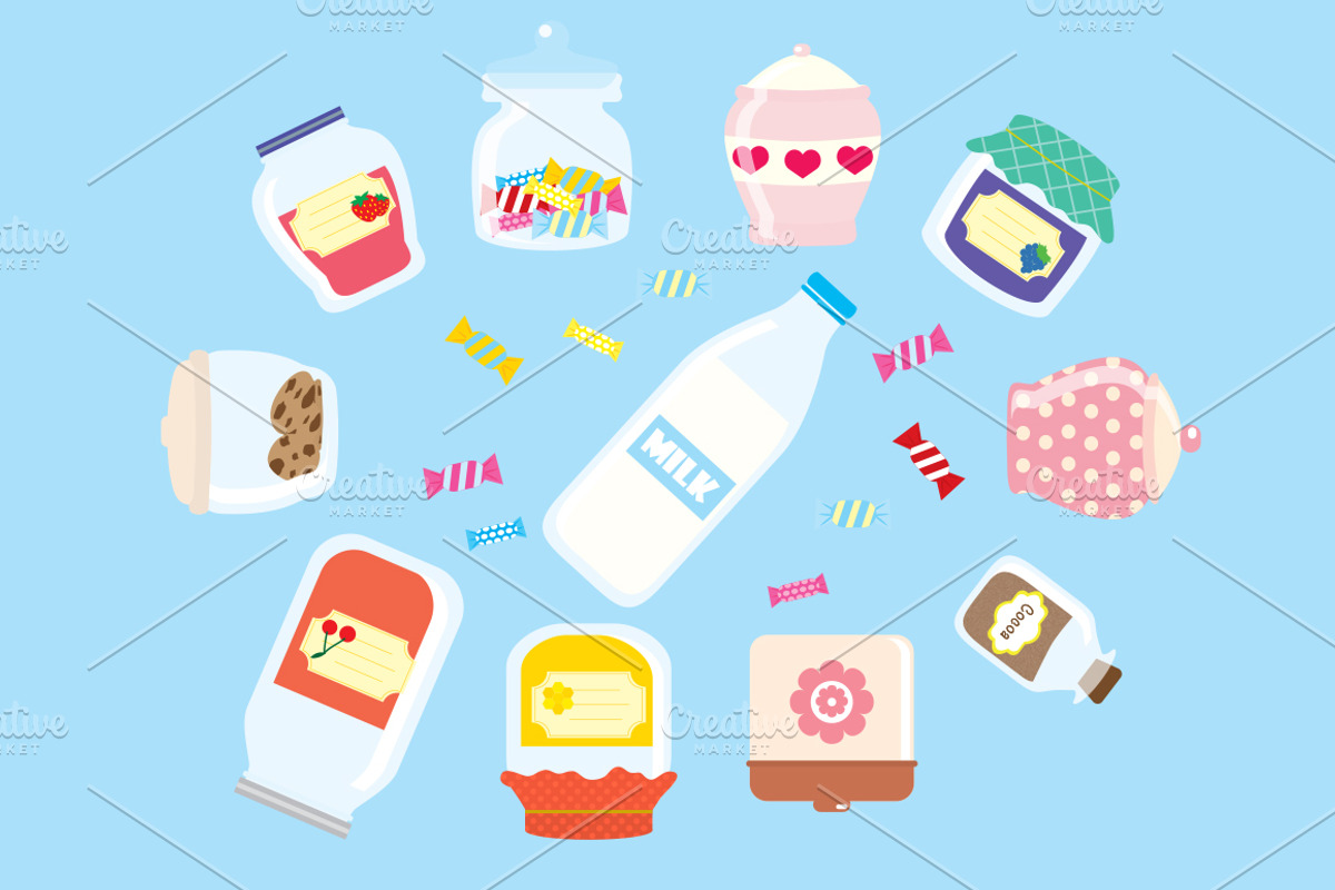 Colorful Jars and Sweets, an Illustration by lavinialorena (Photo 2 of 3)
