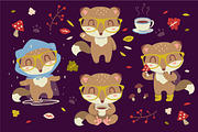 Cartoon autumn fox set, an Animal Illustration by SunnyWS (Thumbnail 6 of 9)