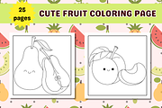 Cute Fruit Coloring Pages For Kids, a Food Illustration by Salaly (Thumbnail 2 of 8)