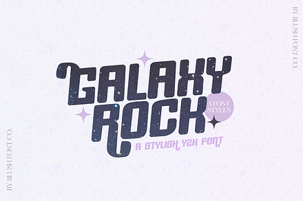 GALAXY ROCK Millenium Y2K Retro Font, a Sans Serif Font by Blush Font Co.
