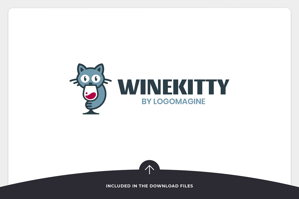 Wine Kitty Logo Template, a Branding & Logo Template by LOGOMAGINE (Photo 8 of 16)