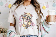 Whimsical Valentine Raccoon Clipart, an Illustration by OK Design (Thumbnail 6 of 6)