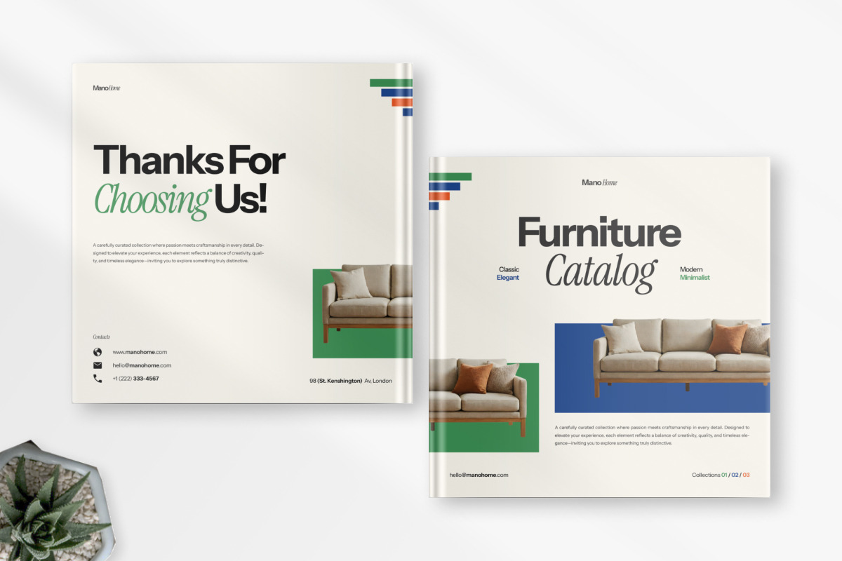 Japandi Interior Square Brochure, a Brochure Template by trabaskriya (Photo 6 of 6)