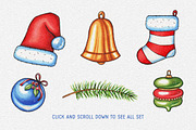 Christmas Marker Graphics Set, a Decorative Illustration by Chelovector (Thumbnail 2 of 3)