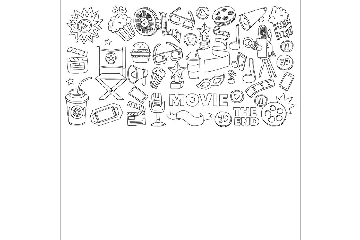It's movie time! Big vector set, a Pattern Graphic by Art Loft (Photo 8 of 16)