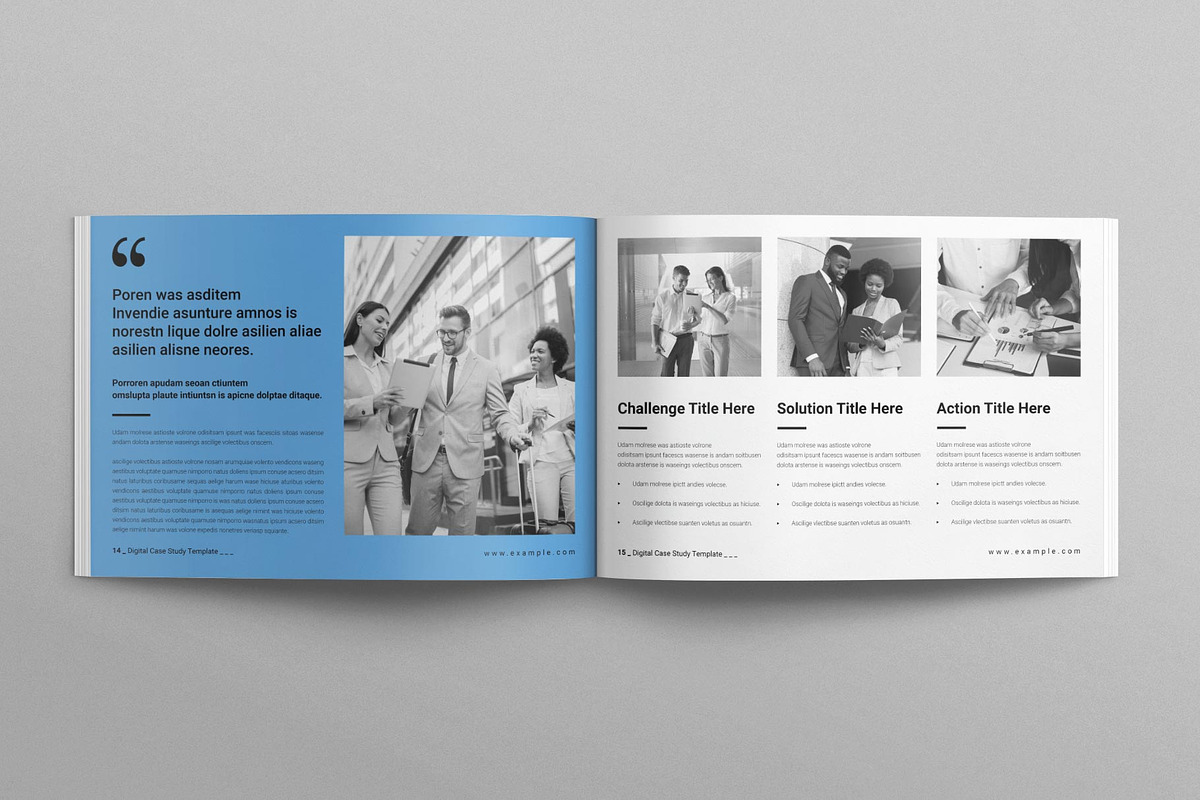 Digital Case Study Booklet Landscape, a Brochure Template by TemplatesForest (Photo 7 of 8)