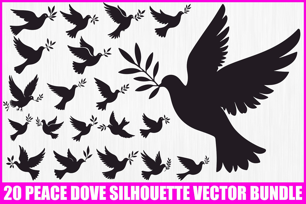 Flying Dove Vector Collection, an Illustration by musafir_fashion (Photo 1 of 21)