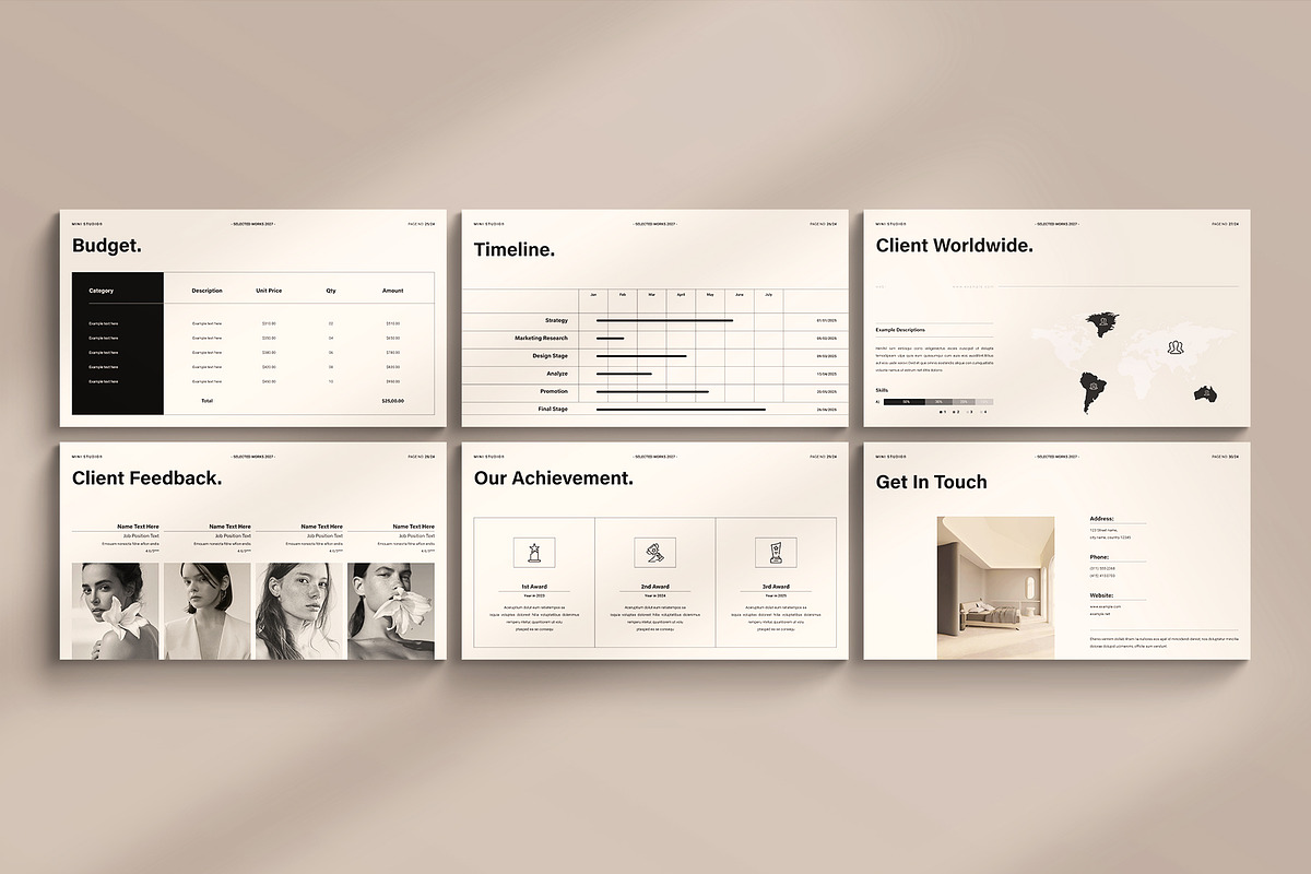 Minimal Aesthetic Portfolio Template, a Presentation Template by ArtisanaAura (Photo 9 of 9)