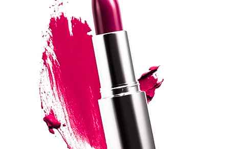 Pink lipstick and sample texture isolated on white background, b, a Beauty & Fashion Photo by Anneleven